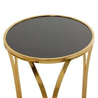 Gold Metal Contemporary Accent Table 23" x 16" x 16"