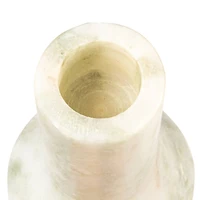 Hello Honey® 4.5" White & Green Verdant Marble Taper Candle Holder