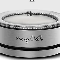 MegaChef 1.8L Cordless Glass & Stainless Steel Electric Tea Kettle with Tea Infuser
