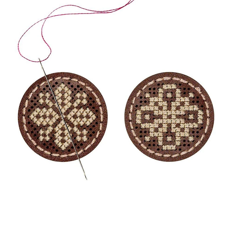 Wonderland Crafts Flower Heads Magnetic Needle Holder Embroidery Kit, 2ct.