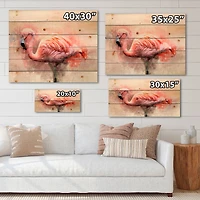 Designart - Portrait of Pink Flamingo V