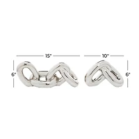 CosmoLiving by Cosmopolitan Silver Chain Sculpture Set