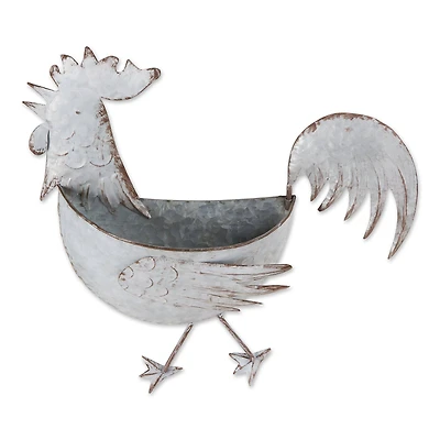 DII® 14.25" Rooster Galvanized Wall Planter