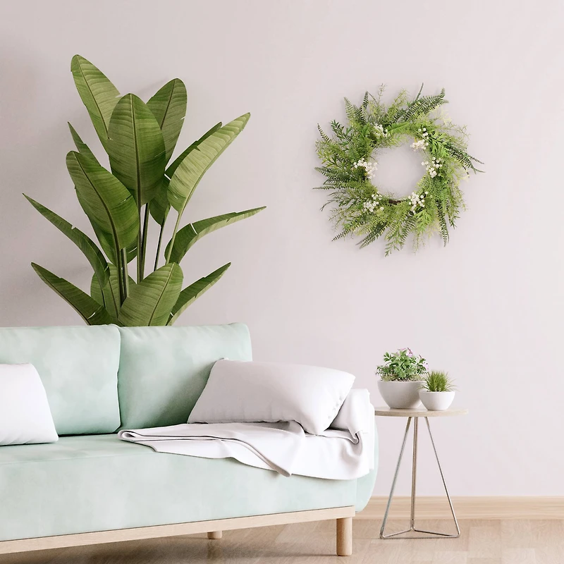 24" Spring Baby's Breath Wreath