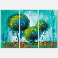 Designart - Colourful Trees Impressionist Landscape II