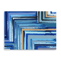 Indigo Linework I Canvas Giclee