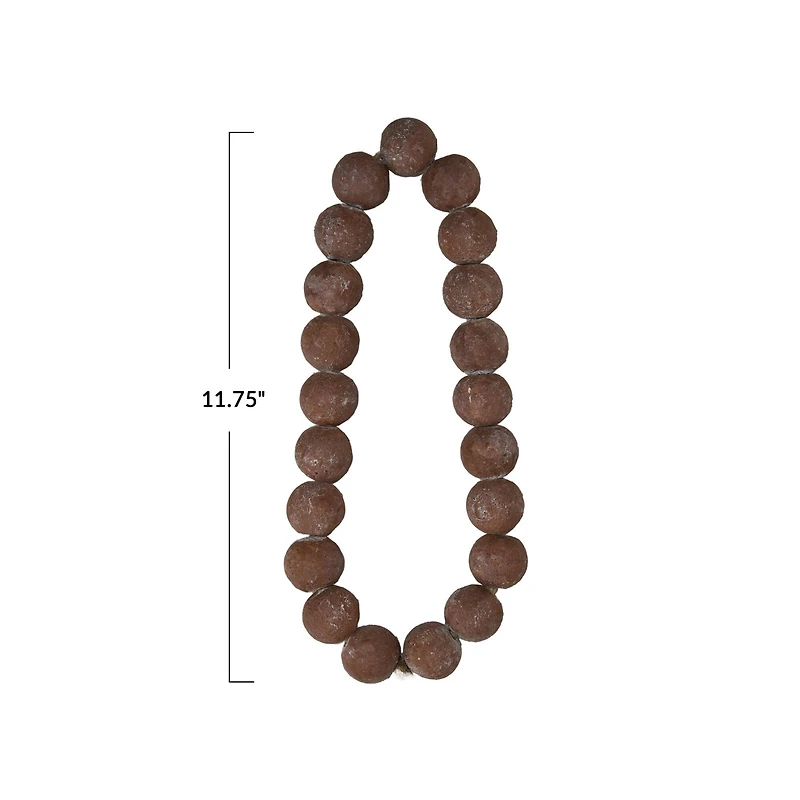 Hello Honey® 11.75" Distressed Brown Cement Bead Garland