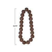 Hello Honey® 11.75" Distressed Brown Cement Bead Garland