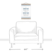 Good Great Dad Teak Hanging Canvas