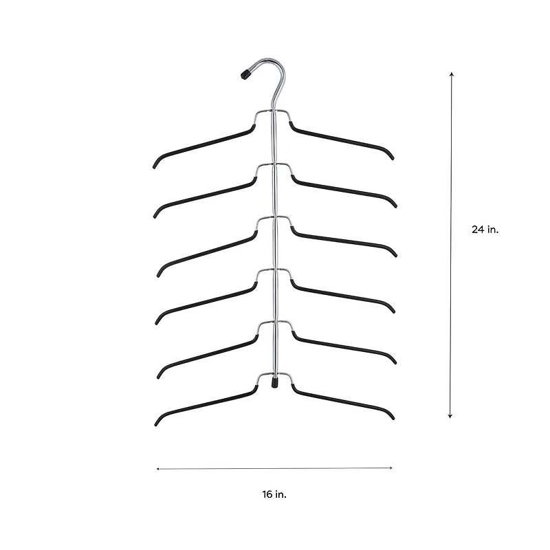 Organize It All Chrome 6 Tier Blouse Tree Hanger