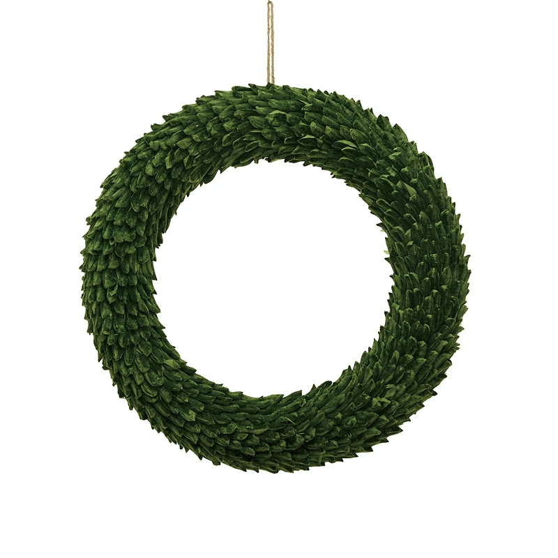 Hello Honey® 20.5" Green Paper Leaf Wreath
