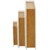 White Linen Faux Book Box Set