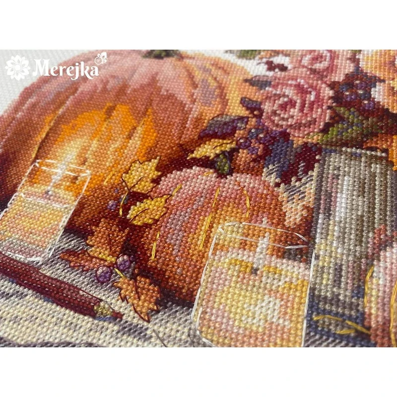 Merejka Still Life with Pumpkins Counted Cross Stitch Kit