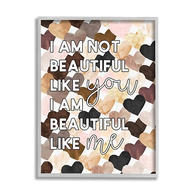 Stupell Industries Beautiful Like Me Gray Framed Wall Art