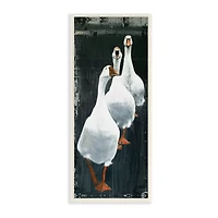 Stupell Industries Geese Trio Distressed Surface Painting Wall Plaque