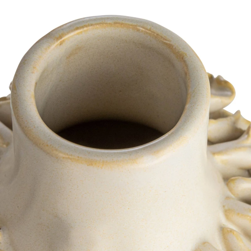 Hello Honey® Bloomingville 5" Ivory Handmade Stoneware Formed Vase