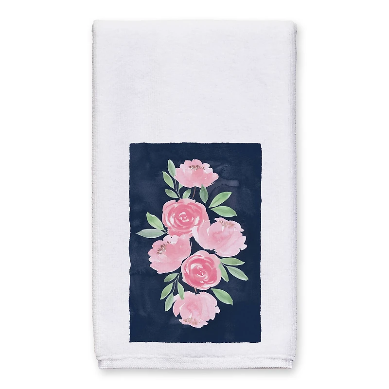 Sweet Florals on Navy 16" x 25" Towel Set