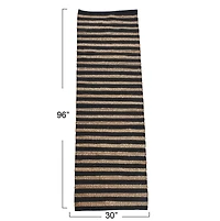 Hello Honey® Black and Natural Jute Cotton Area Rug
