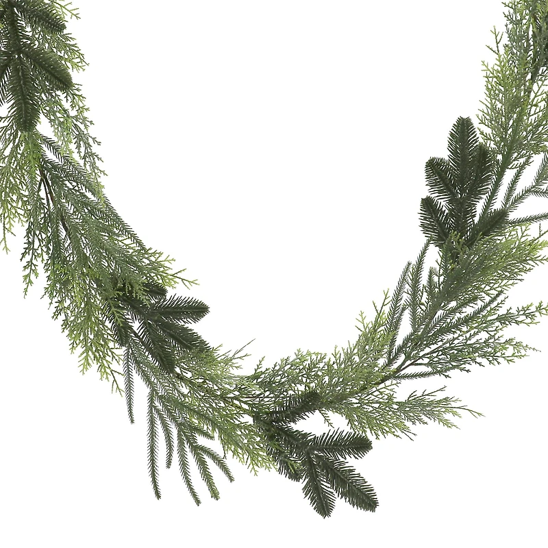 6ft. Pine & Cedar Glitter Garland by Ashland®