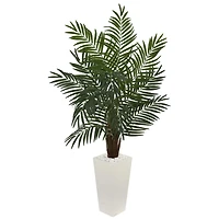 5.5ft. Areca Palm Tree in White Tower Planter