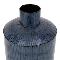 Blue Shell Contemporary Vase, 18" x 10" x 10"