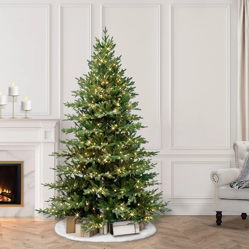 6.5ft. Pre-Lit Balsam Artificial Fir Christmas Tree, Clear Lights