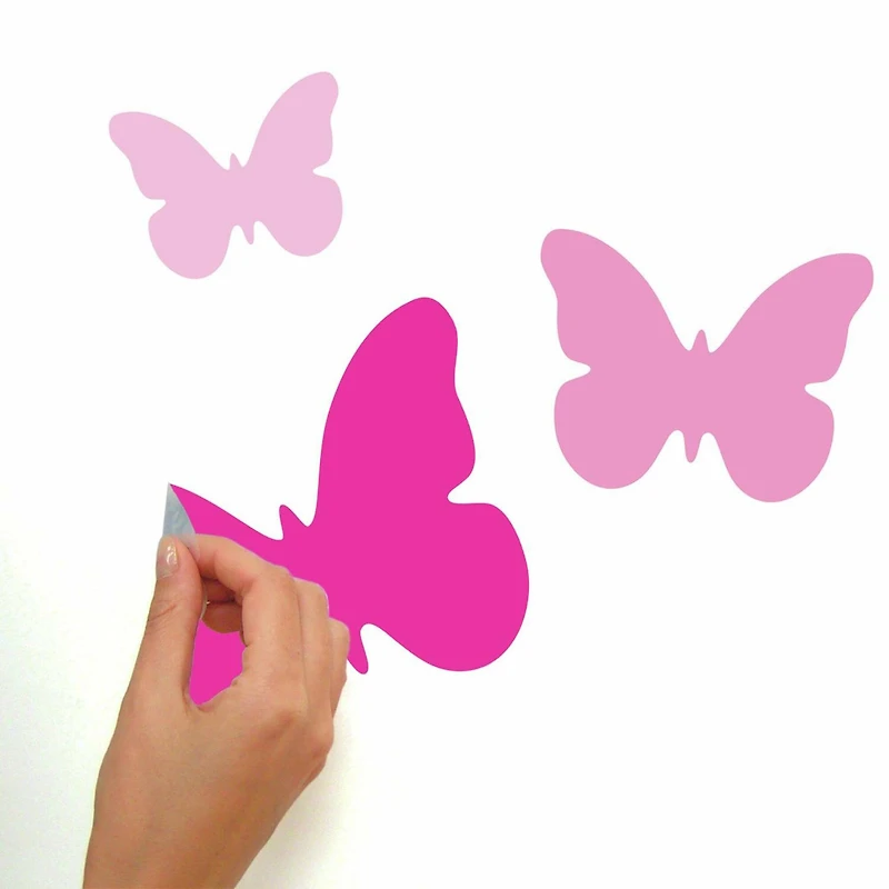 RoomMates Pink Flutter Butterflies Peel & Stick Wall Decals