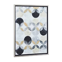 The Novogratz Gray Polystone Modern Framed Wall Art, 24" x 18" x 2"