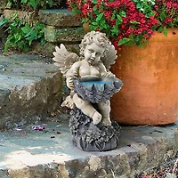 Design Toscano 14.5" Heavenly Offering Cherub Garden Statue