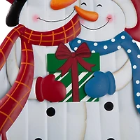 Glitzhome® 2.5ft. Metal Lovely Snowman Yard Stake