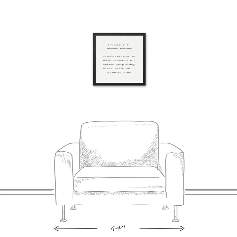 Proverbs 24 16" x 16" Black Framed Canvas