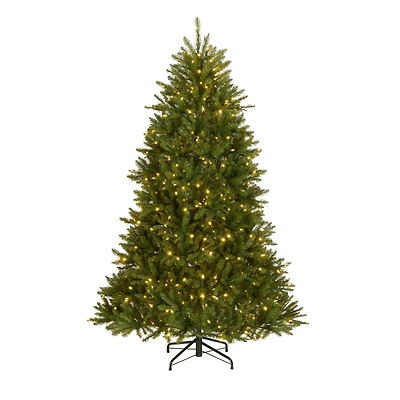7ft. Pre-Lit Dunhill® PowerConnect™ Fir Artificial Christmas Tree, Dual Color® LED Lights