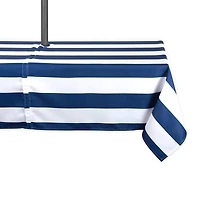 DII® 120" Nautical Blue Cabana Stripe Outdoor Tablecloth With Zipper
