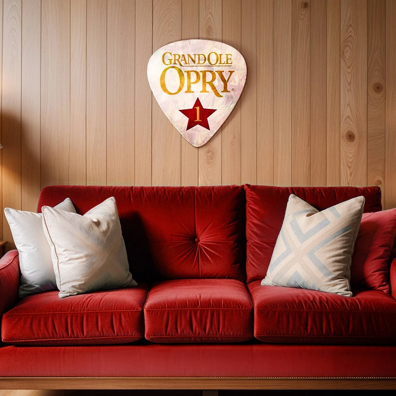 American Art Decor Grand Ole Opry Shaped and Embossed Heavy Gauge Metal Sign - 15.3125" x 16.3125"