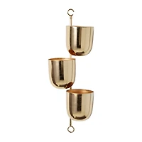 The Novogratz 25" Gold Metal Contemporary Wall Planter