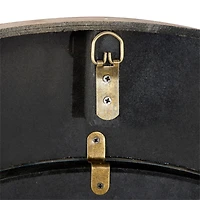 Brown Rustic Wood Wall Clock, 32" x 32"