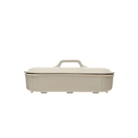 Hello Honey® 15.5" Matte White Oval 2qt. Debossed Stoneware Baking Dish with Lid