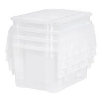 IRIS® 50qt. Clear Wing Lid Storage Boxes, 4ct.