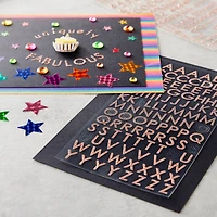 12 Packs: 305 ct. (3660 total) Rose Gold Glitter Alphabet Stickers by Recollections™