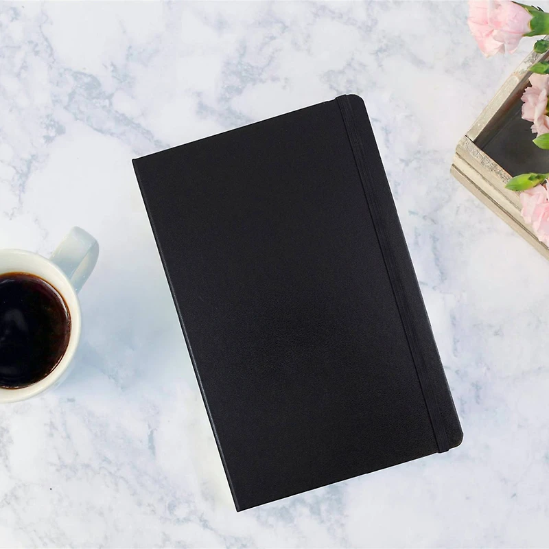 JAM Paper Large Hardcover Notebook with Elastic Band