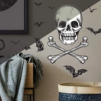 RoomMates Skull Glow In The Dark Peel & Stick Giant Wall Decal