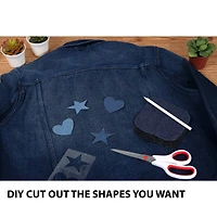 SINGER® Denim & Solid DIY Iron-On Fabric Patch Kit with 2 Bonus Stencils