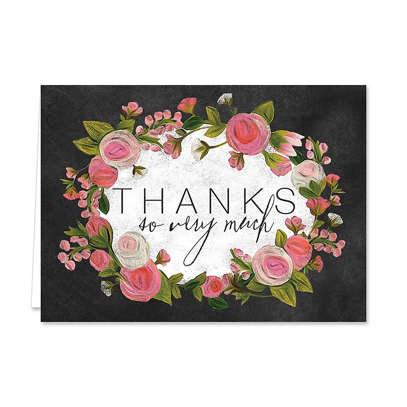 Hortense B. Hewitt Co. Chalkboard Floral Thank You Cards