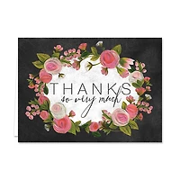 Hortense B. Hewitt Co. Chalkboard Floral Thank You Cards