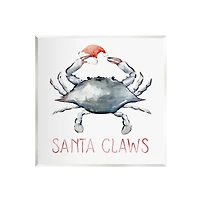 Stupell Industries Santa Claws Holiday Crab Wall Plaque Art