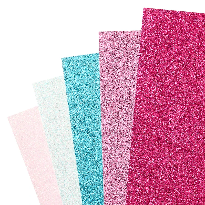 Pinks & Blues Glitter 4.5" x 7" Cardstock Paper by Recollections™, 48 Sheets