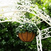 18in. UV Resistant Artificial Gardenia Hanging Basket (Indoor/Outdoor)