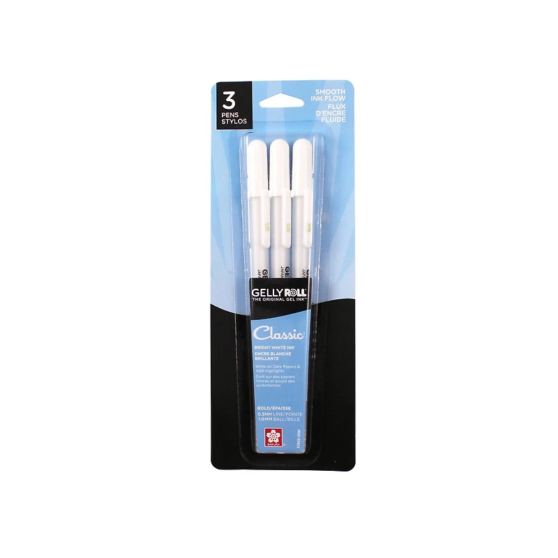 Gelly Roll® Classic® 10 Bold Bright White Ink Pens, 3ct.