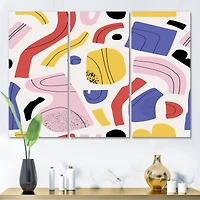 Designart - Organic and Elements In Red Yellow and Pink