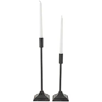 Black Metal Slim Minimalistic Candle Holder Set